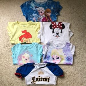 BUNDLE!!! -  6  Disney Shirts; Size 6 💗